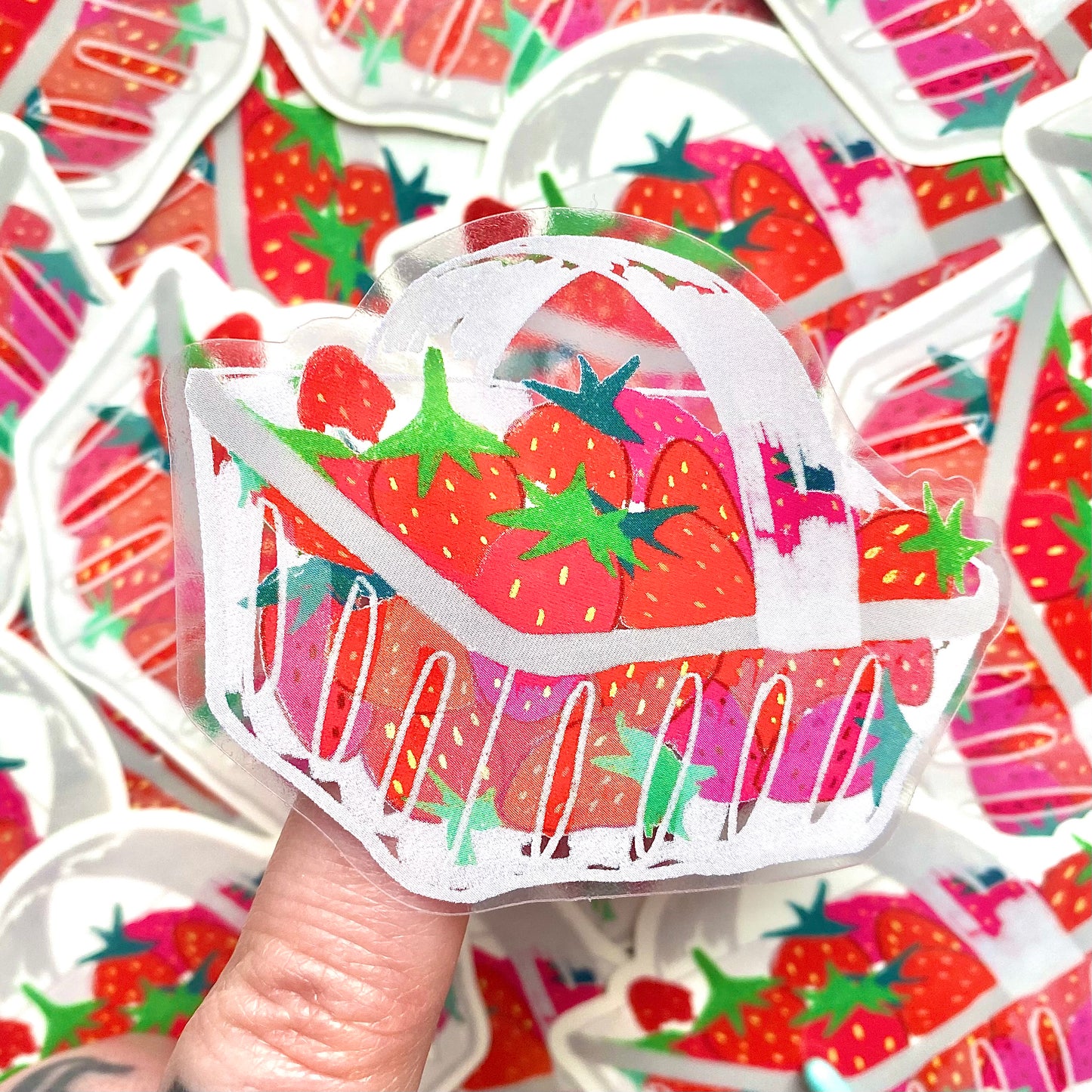 strawberry punnet sticker