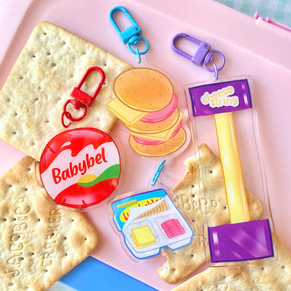 cheese snack keyring