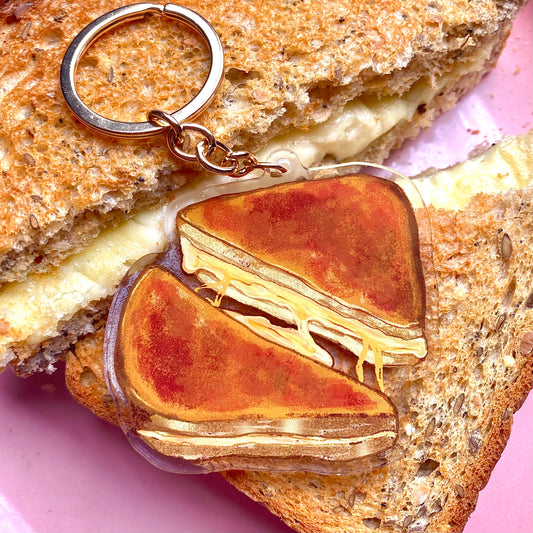 cheese toastie keyring