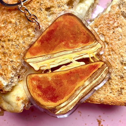 cheese toastie keyring